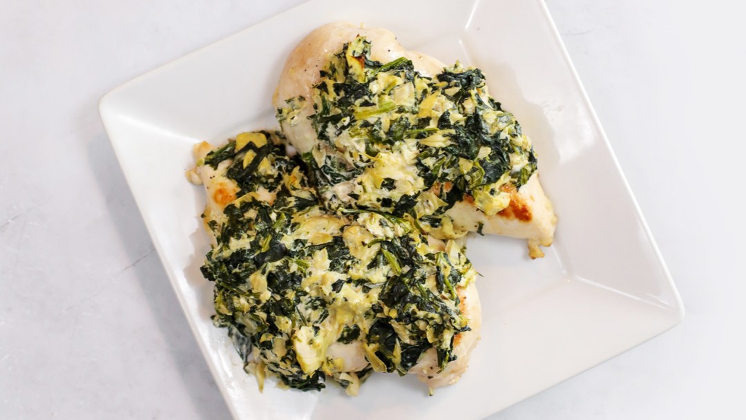 Keto Artichoke and Spinach Chicken