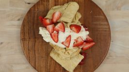 Coconut Keto Crepes with Fresh Strawberries