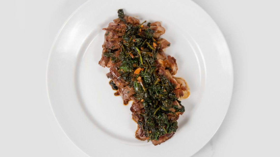 Keto Lemon Garlic Butter Steak and Spinach