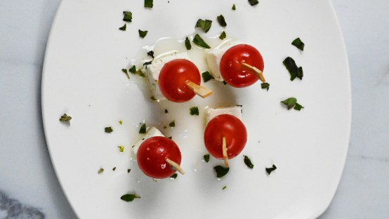 Keto Marinated Feta Skewers