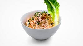 Creamy dip with herbs and lettuce