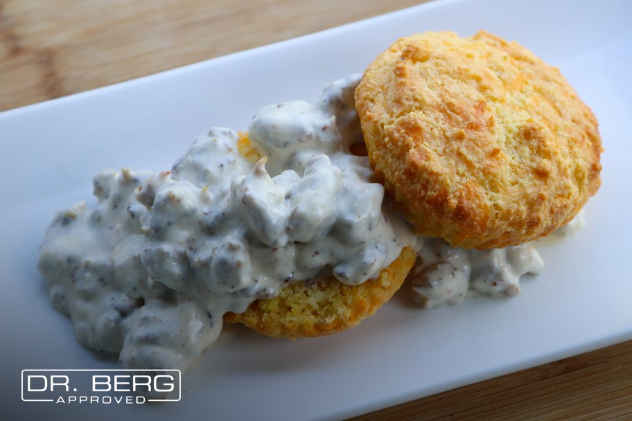 Keto-Friendly Biscuits and Sausage Gravy