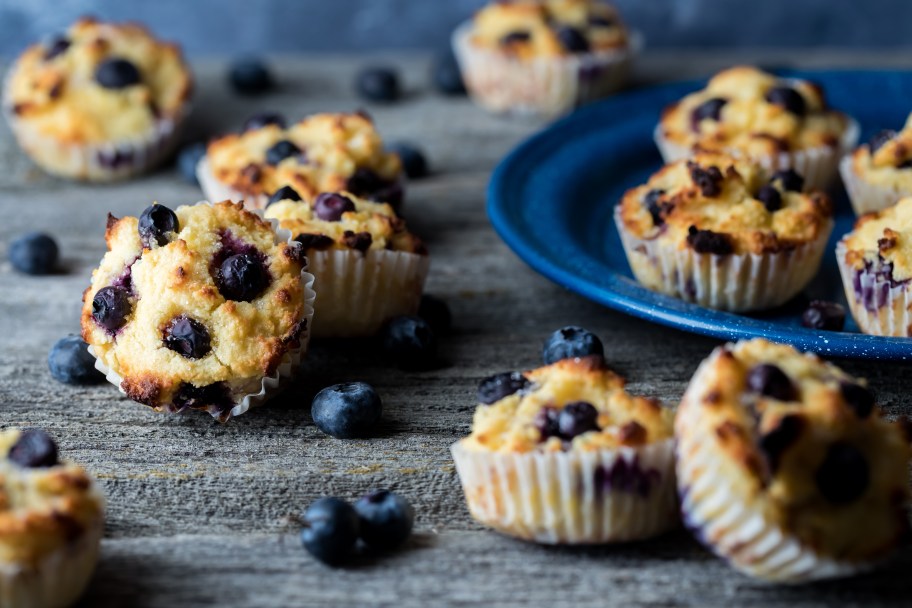 Keto Blueberry Mini Muffin Bites