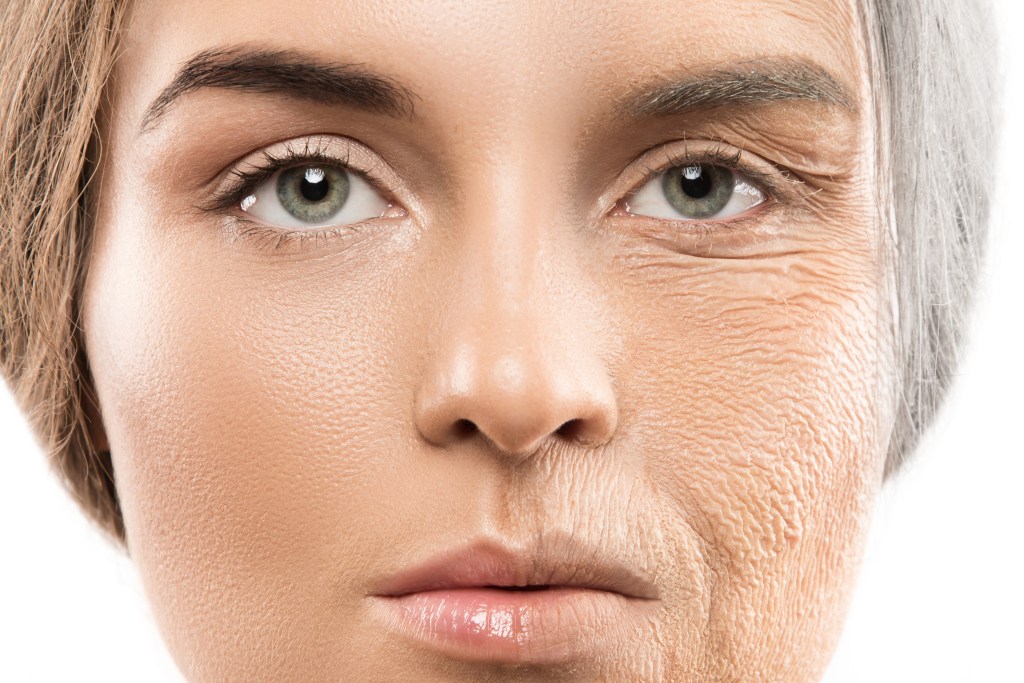 Woman aging concept