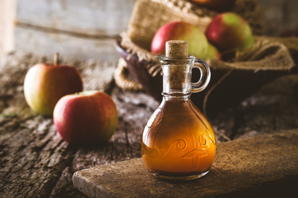 Fresh jug of apple cider vinegar