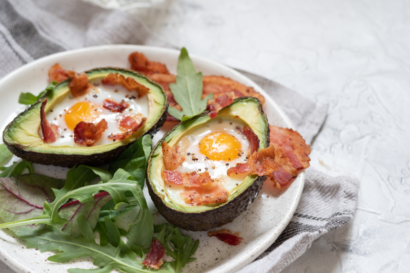 high-fat keto meal