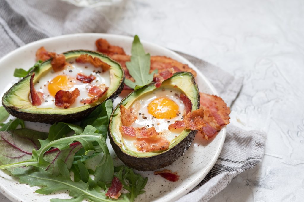 high-fat keto meal