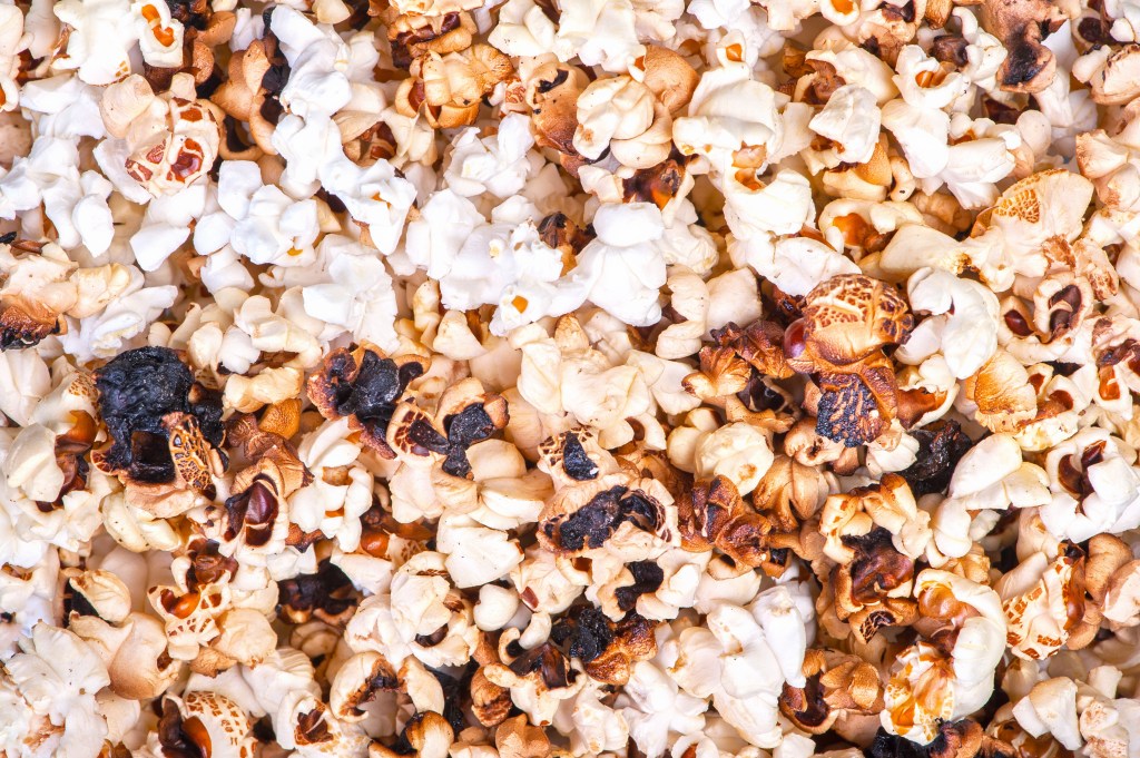 Burnt popcorn
