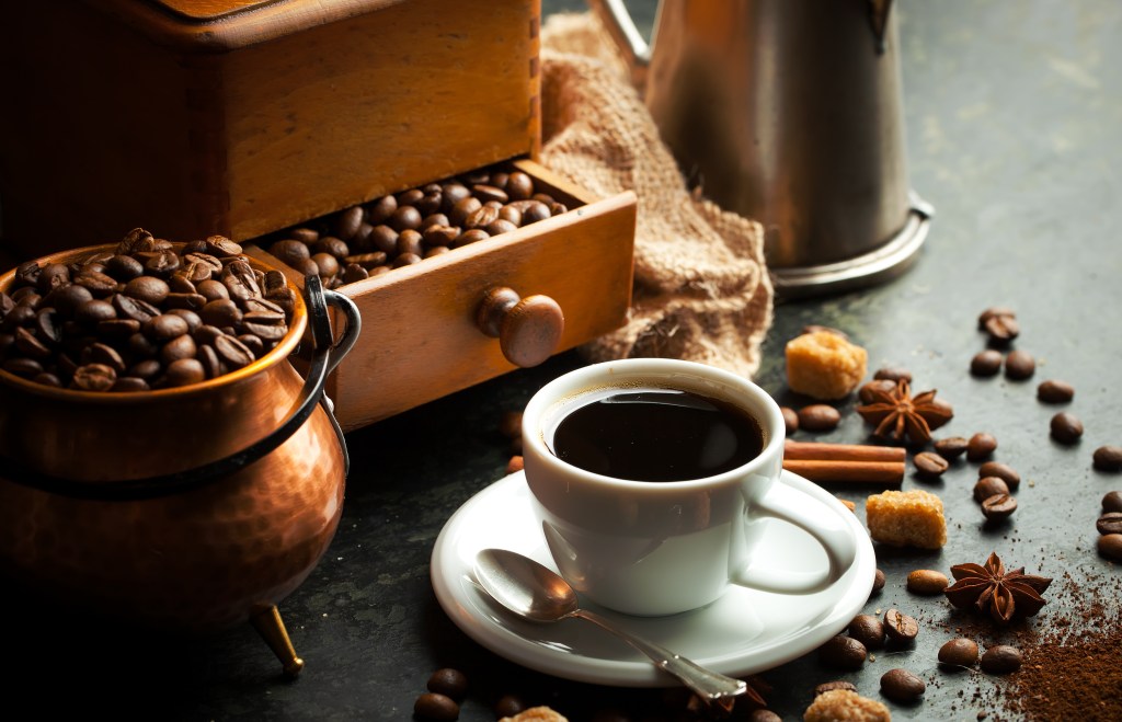 black coffee in a cup