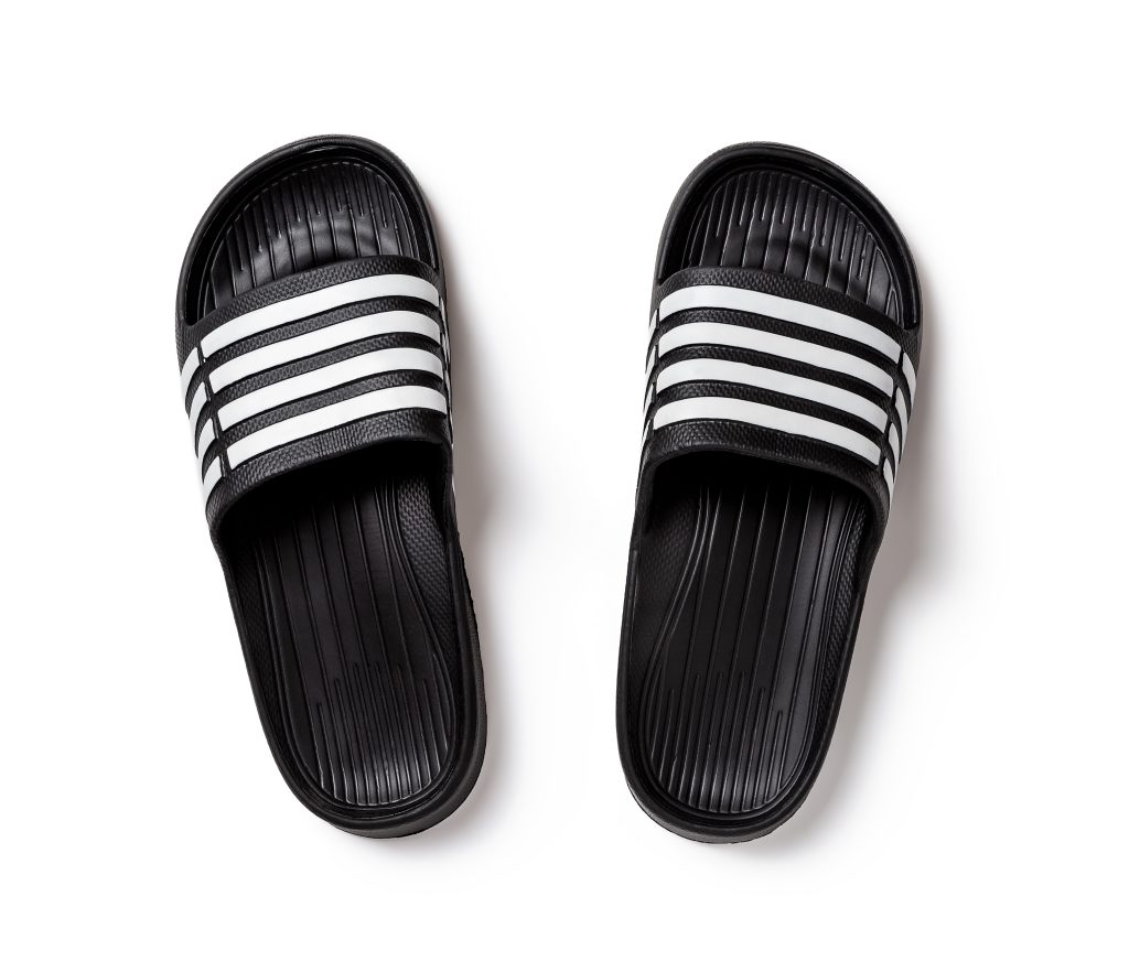 Black rubber slippers