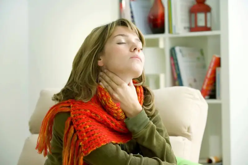 Woman With Sore Throat | How To Fix A Sore Throat Within 2 Minutes! WITHOUT Pills, Herbs Or Drugs | persistent sore throat | sore throat remedy