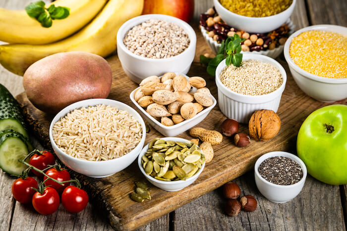 Unhealthy and healthy carb foods on table | Type of Carbs to Avoid on a Ketogenic Diet