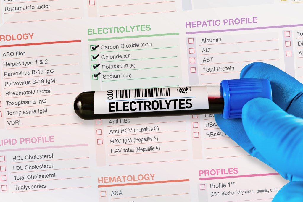 Electrolyte blood sample
