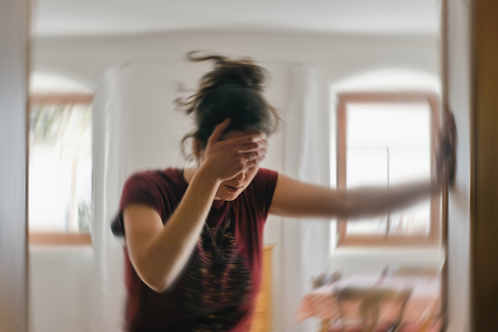 Dizzy woman