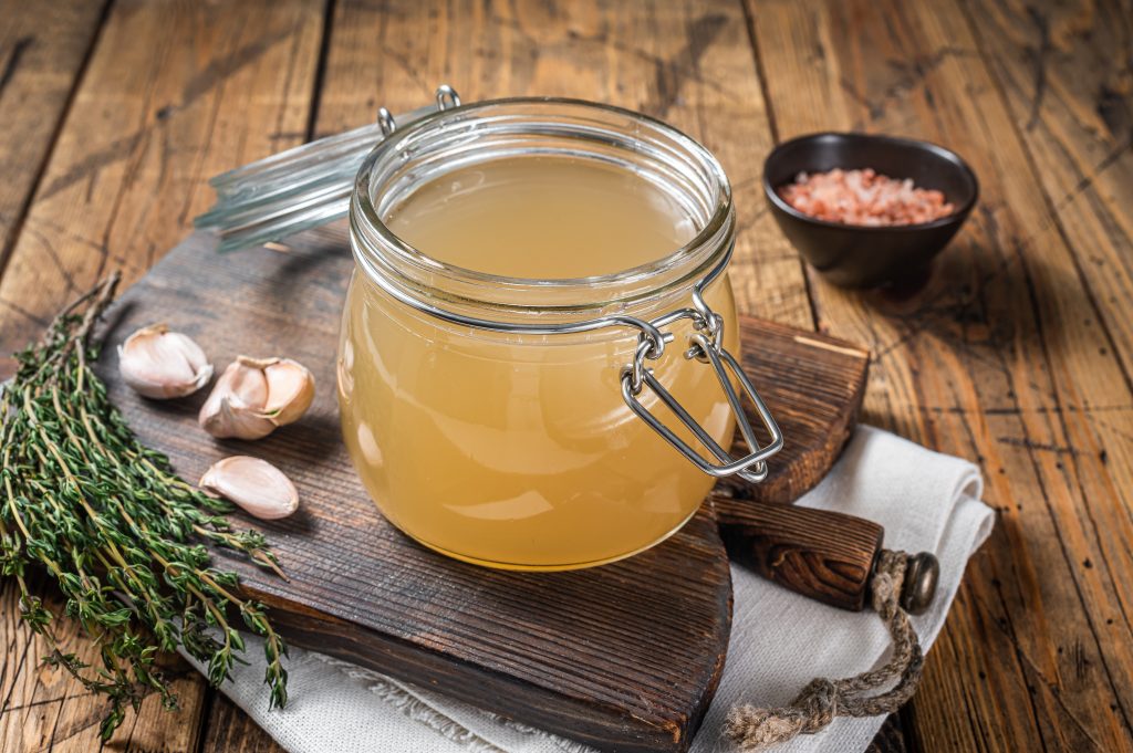 Bone broth in a jar   