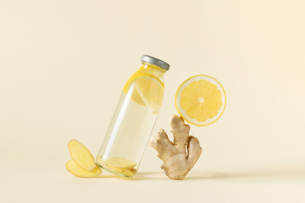Lemon and ginger infused water