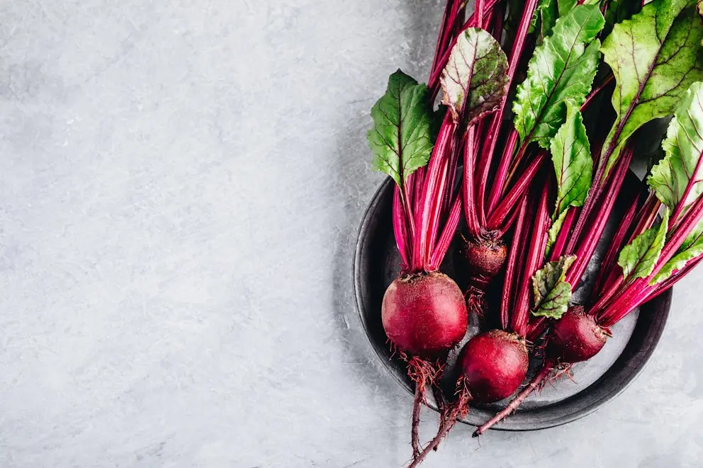 Fresh beet tops