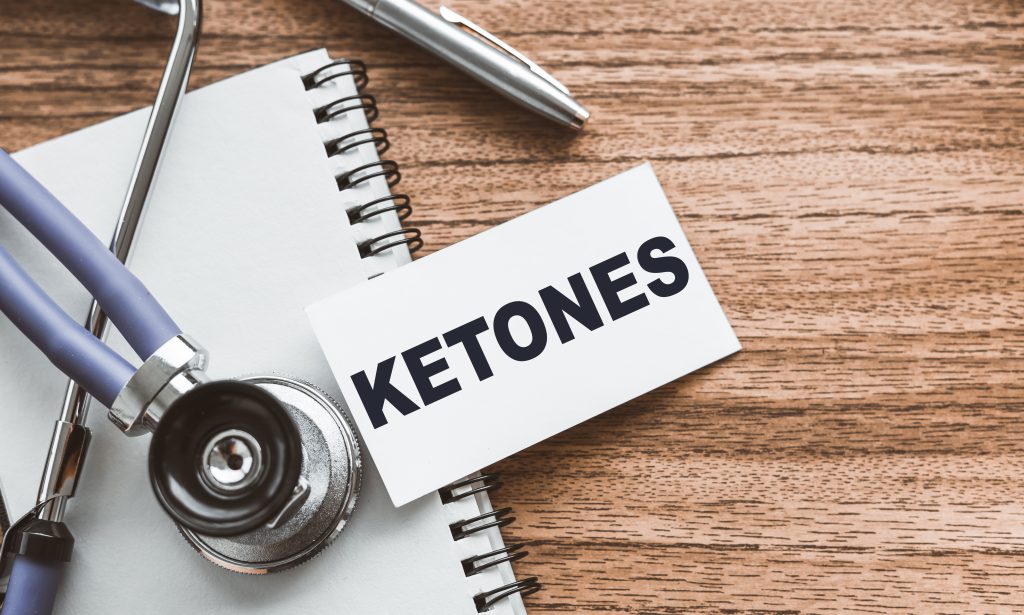 Ketones with stethoscope and notepad