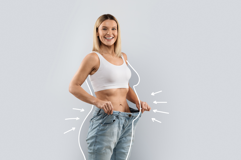 Woman losing weight