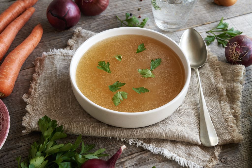 A bowl of bone broth