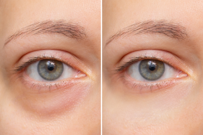 Before and after dark circles