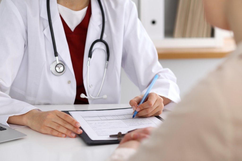 patient at a doctor's appointment