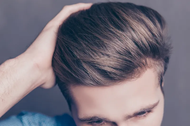 Young man with healthy hair