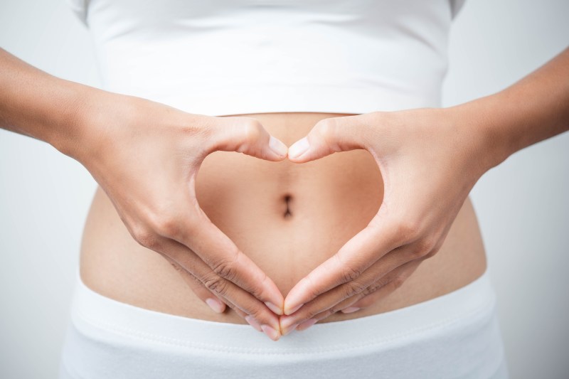 Womans hands in a heart shape
