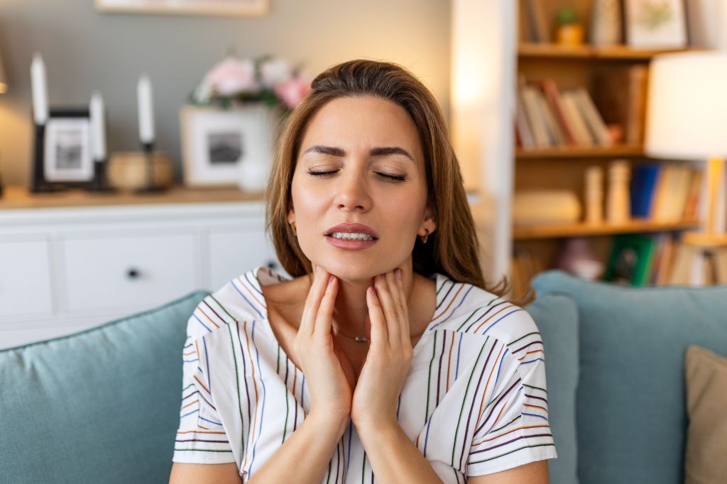 Woman with hypothyroidism