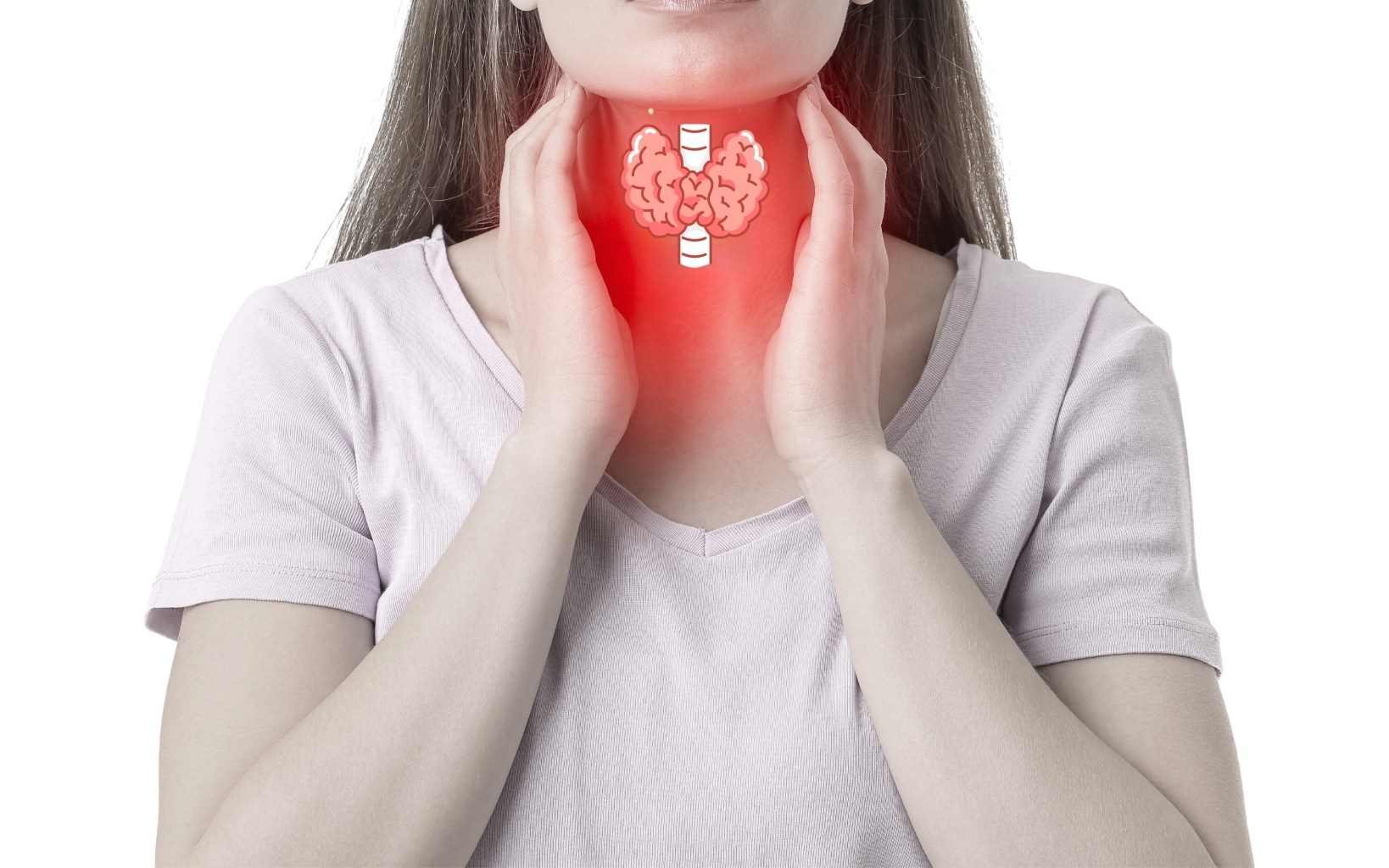 Woman with thyroid issues