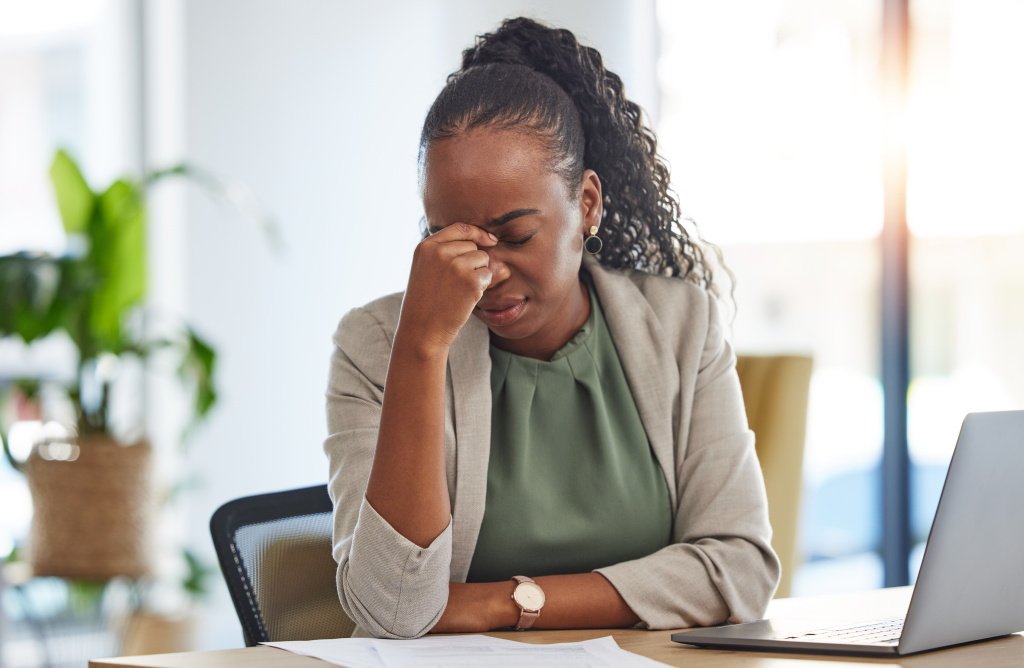 Exhausted woman