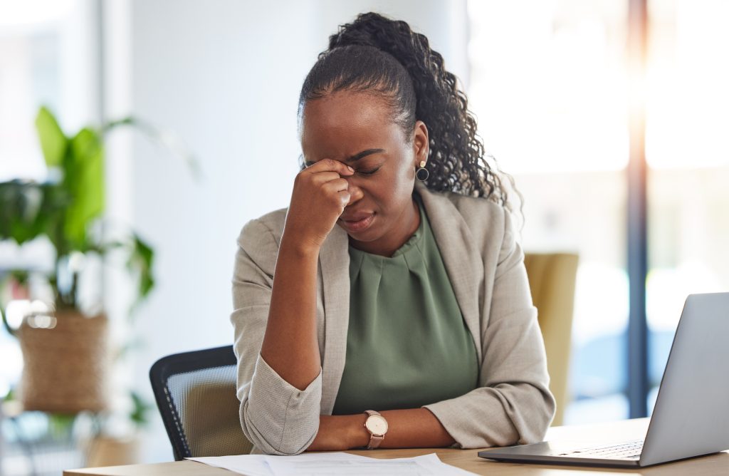 Exhausted woman