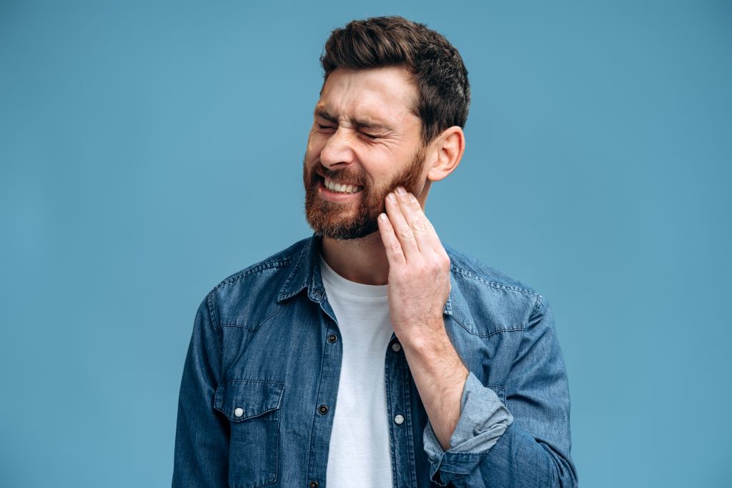 Man with dental problems