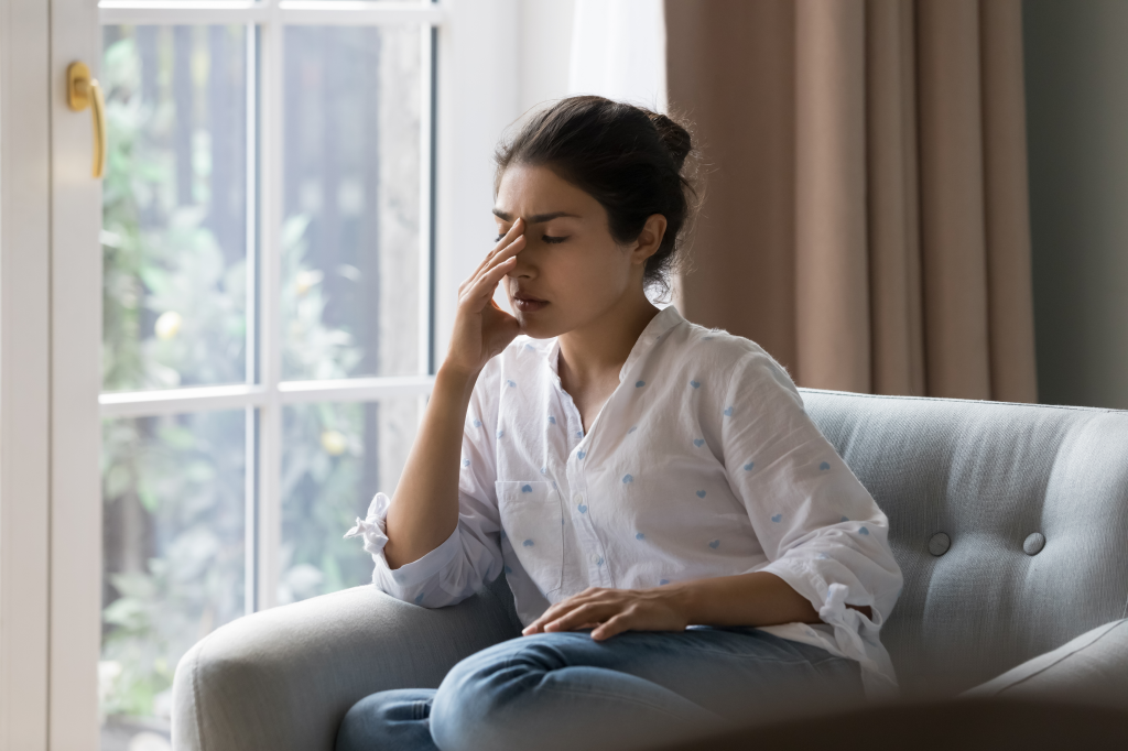 Woman with a headache