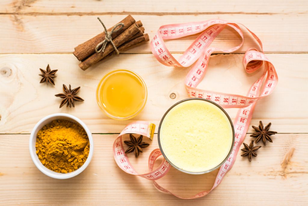 Turmeric and a measuring tape 