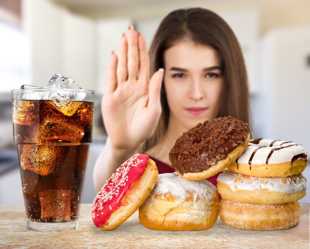 Avoid junk food concept