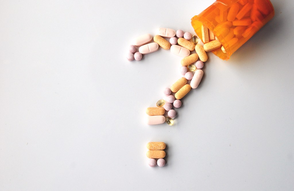 Supplements forming question mark