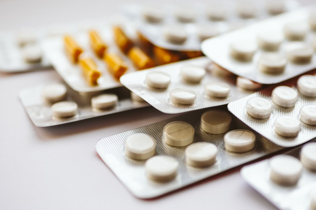 Blister packs of different medications