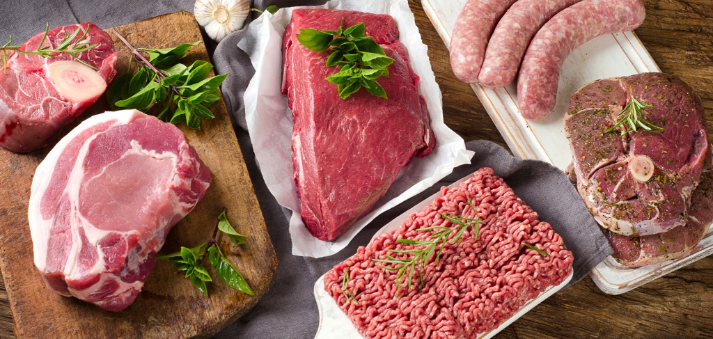 Different types of meat 