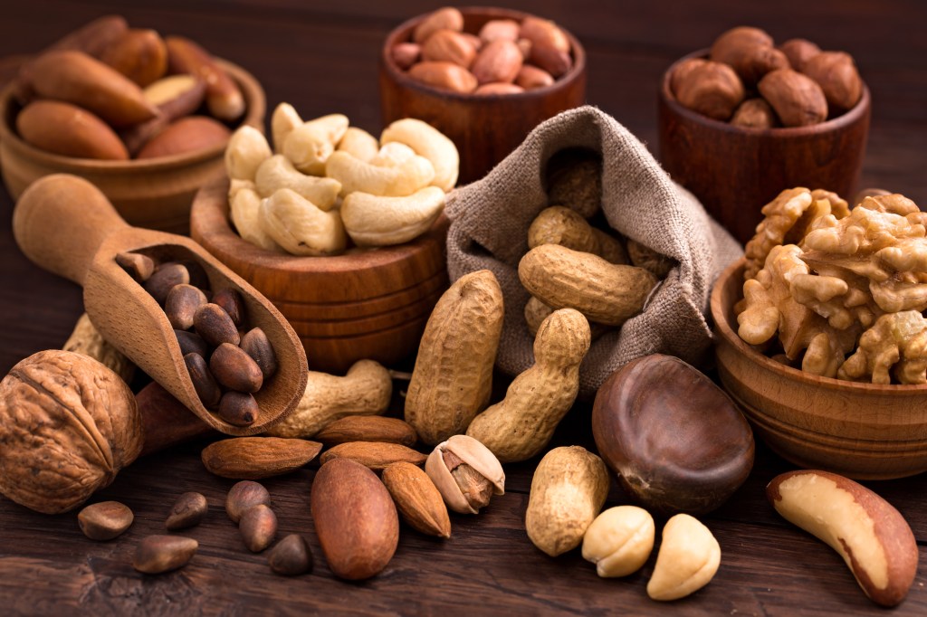 Different types of nuts