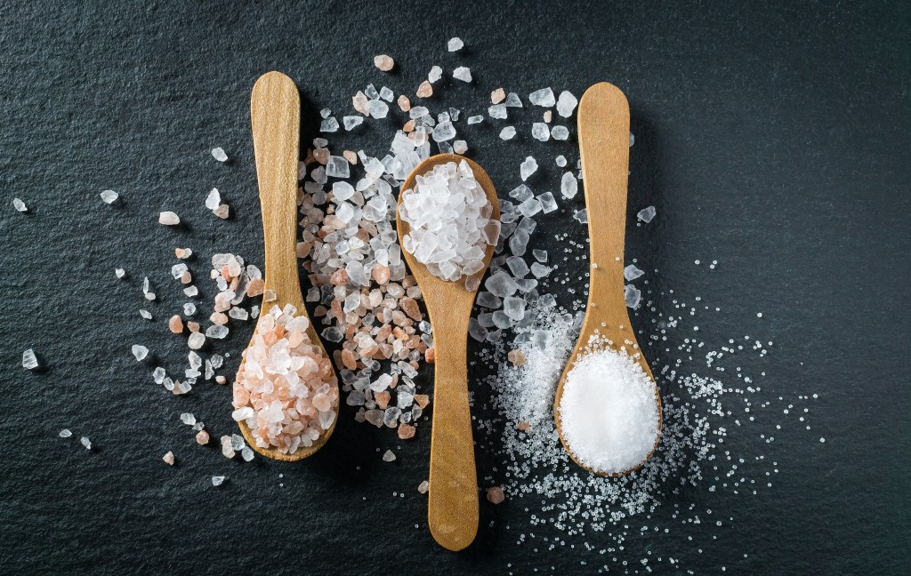 Different kinds of rock salt