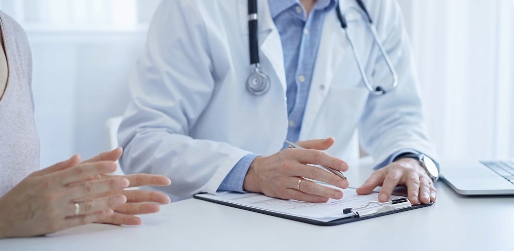 Talking with a doctor