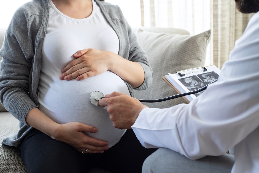 Pregnant woman's doctor checkup