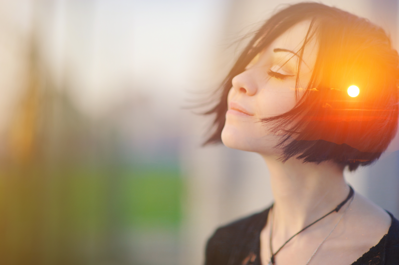 Woman enjoying the sunshine