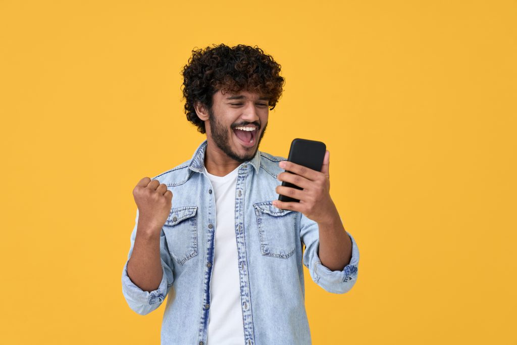 Man using the phone