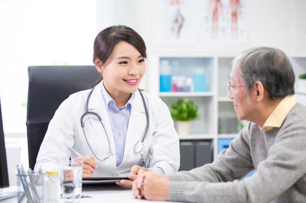 Doctor with patient