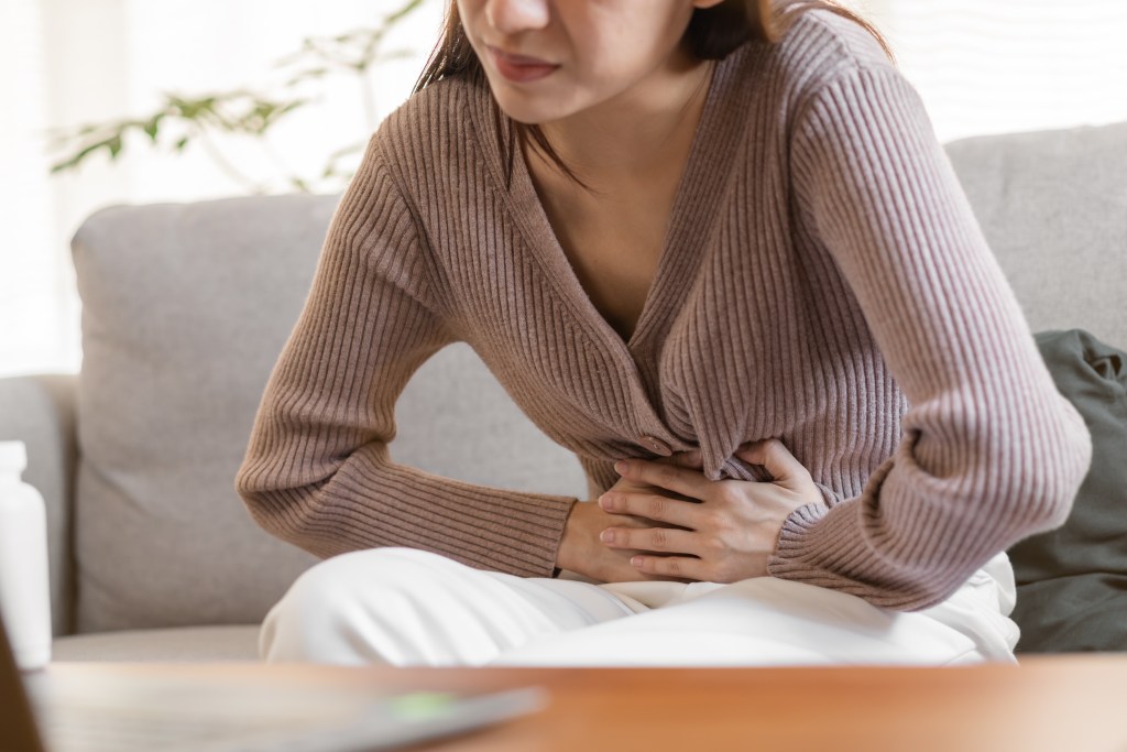 Woman with constipation