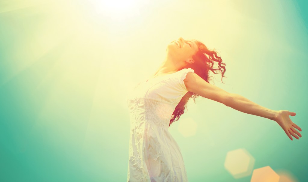 Young woman feeling rejuvenated