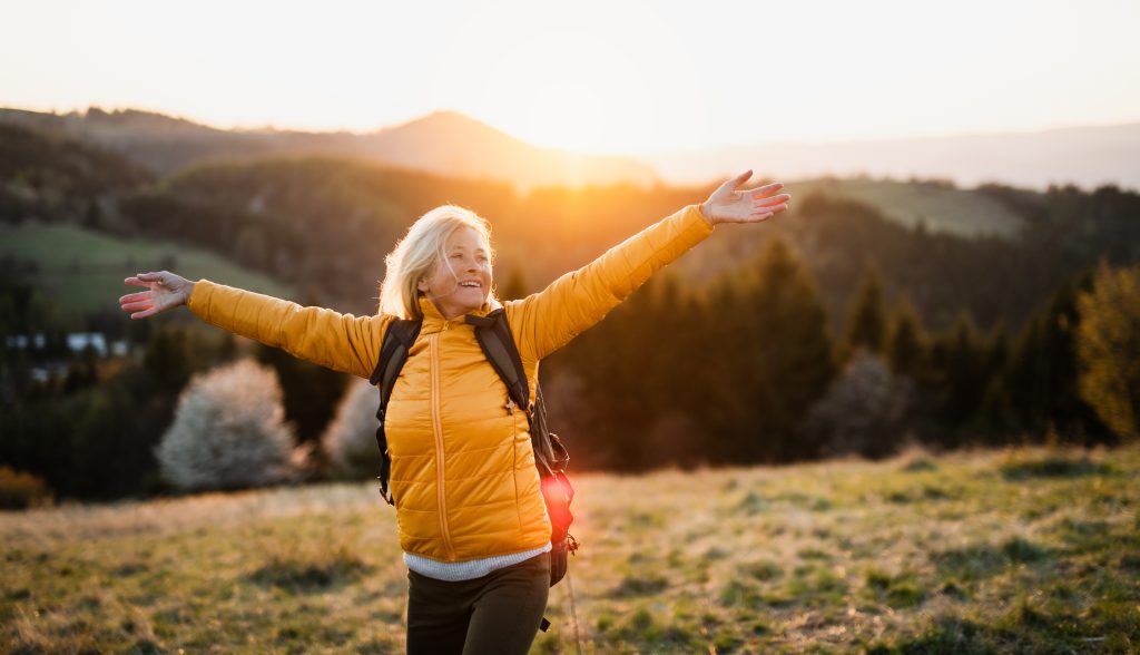 Woman hiking