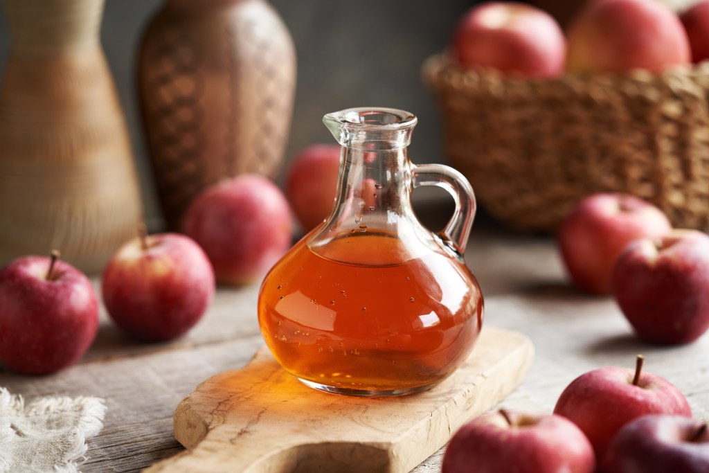Glass of apple cider vinegar